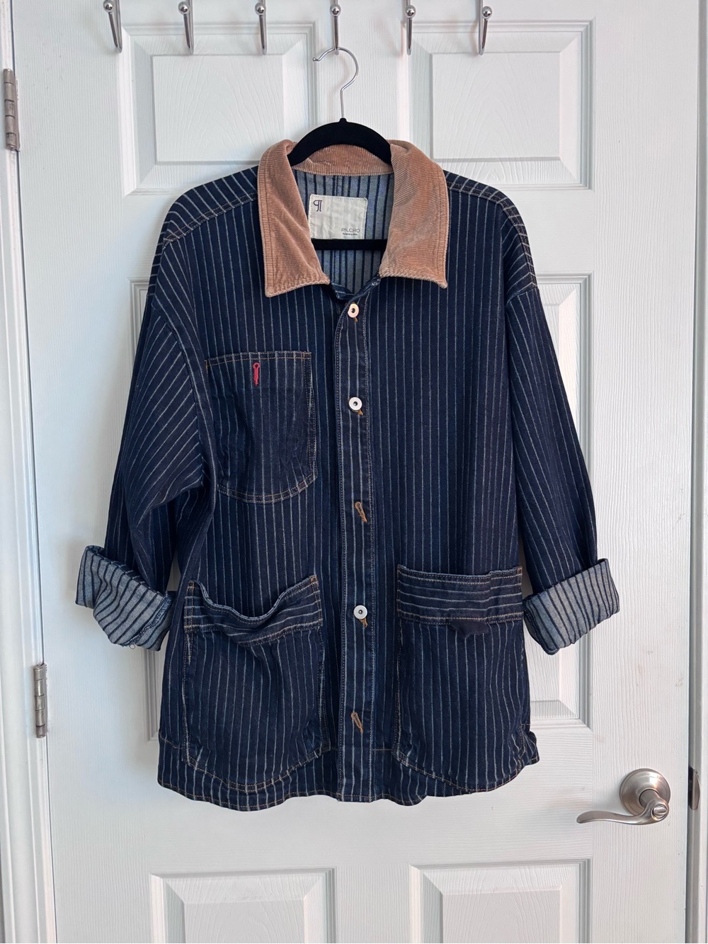 Pilcro Denim Chore Coat, SIZE XL.  Blue EUC - Picture 2 of 8